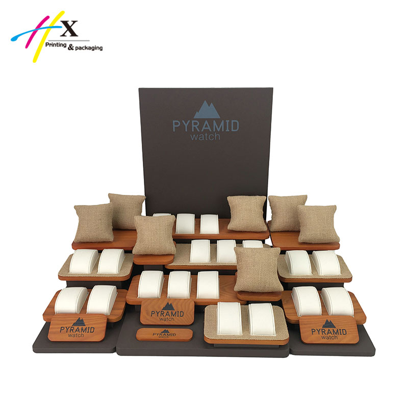 Vintage Wooden Watch Display Set