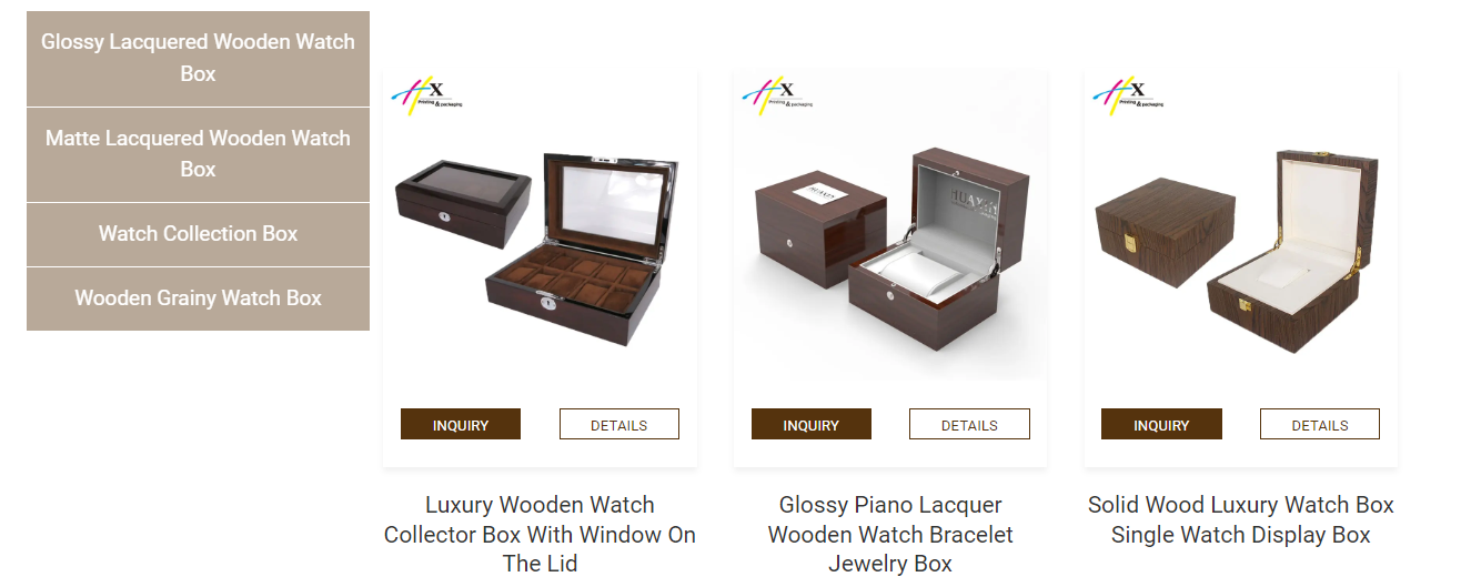 Wooden Watch Box Manufacturer
